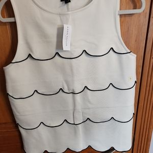 NWT ANN TAYLOR scallop tank